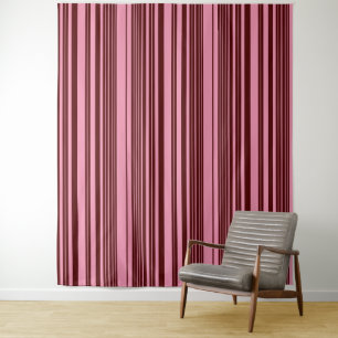 Tapete De Parede Design de padrão de listras rosa e burgundy