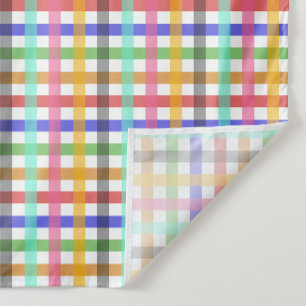 Tapete De Parede Design de Padrão de Xadrez Gingham Multicolor