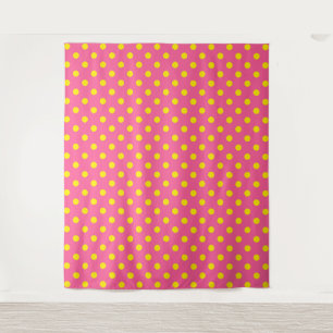 Tapete De Parede Design de Padrão do Bolinhas Amarelo a Rosa