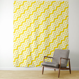 Tapete De Parede Design de padrão ziguezague em chevron branco amar