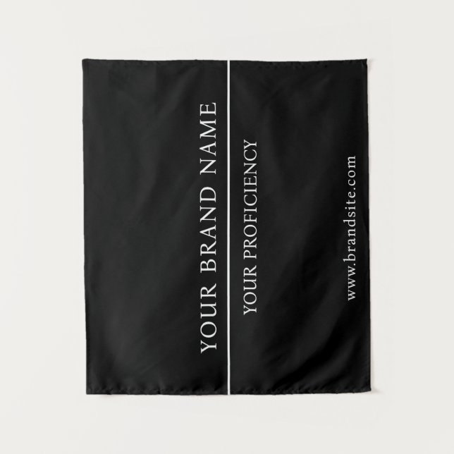 Tapete De Parede Design de Parede Preto com Texto Branco Minimalist (Frente)