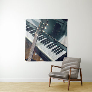 Tapete De Parede Design de Piano Bonito