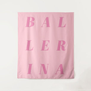 Tapete De Parede Design de texto rosa-ballerina para dançarinos Bal