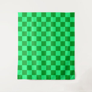 Tapete De Parede Design do Verificador Verde Claro e Escuro