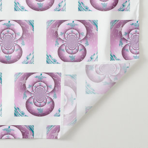 Tapete De Parede Design Fratural de Árvores Azuis