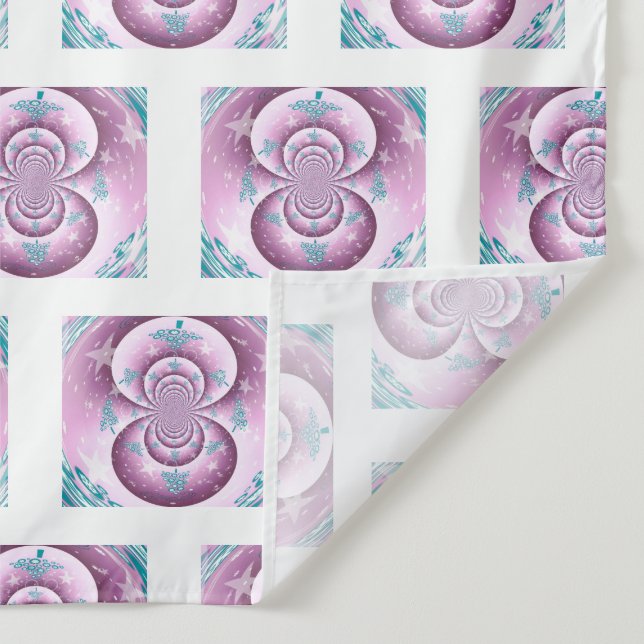 Tapete De Parede Design Fratural de Árvores Azuis (Detalhe)