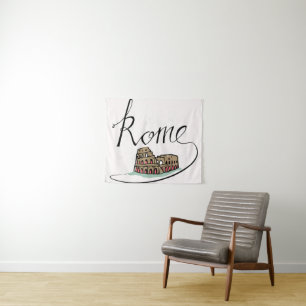 Tapete De Parede Design indicado por letras da mão de Roma