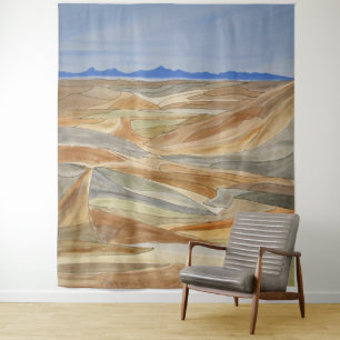 Tapete De Parede Desolar Impressão de Arte de Linha de Cores de Águ