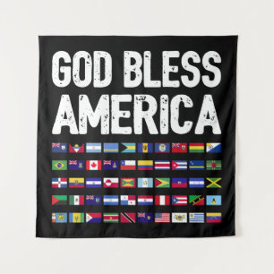 Tapete De Parede Deus Abençoe a América, Todos os Países, Orgulho L