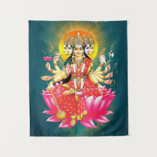 Tapete De Parede Deusa Gayatri Devi no Lotus Hindu Deity