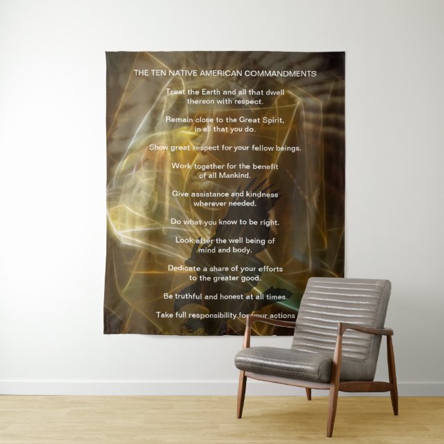 Tapete De Parede Dez Mandamentos Indianos Nativos Americanos (In Situ)