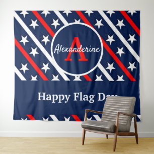 Tapete De Parede Dia de Bandeira Feliz Patriótico Vermelho Branco e