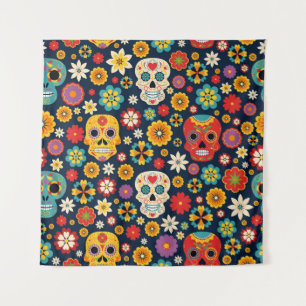 Tapete De Parede Dia de los Muertos Vintage