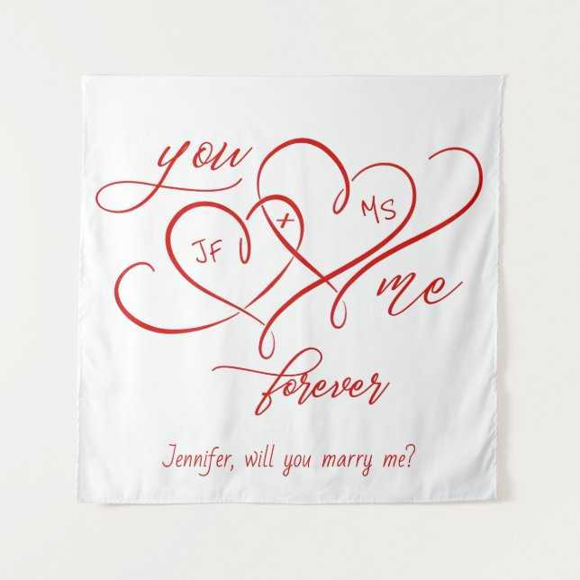 TAPETE DE PAREDE DIA DOS NAMORADOS CORAÇÕES ENTRELAÇADOS CASE COMIG (Frente)