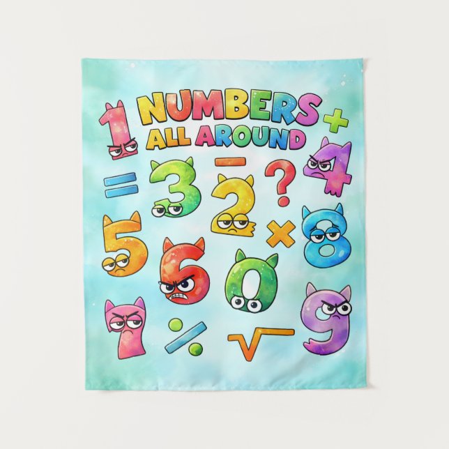 Tapete De Parede Dia dos Números Banners de Matemática Números por  (Frente)
