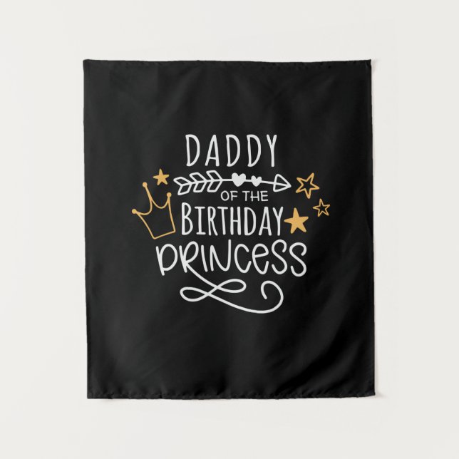 Tapete De Parede Dia dos Pais Papai do Aniversário da Princesa (Frente)