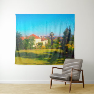 Tapete De Parede Dia Ensolarado Yemin Moshe Vista JerIsalem Israel