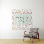Tapete De Parede Dia feliz macio de Deco VI | oh<br><div class="desc">Um design da aguarela com um fundo macio do damasco e bonito,  frase da tipografia. Artista: Anne Tavoletti</div>