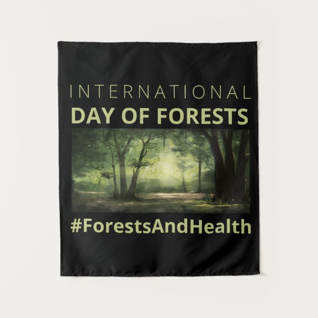Tapete De Parede Dia Internacional das Florestas e da Saúde (Frente)