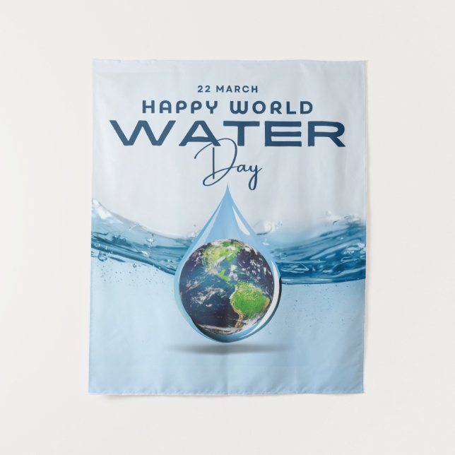 Tapete De Parede Dia Mundial da Água (Frente)