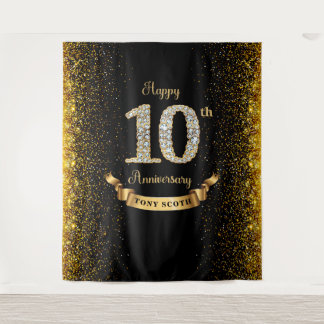 Tapete De Parede Diamond Black e Dourado Anniversário