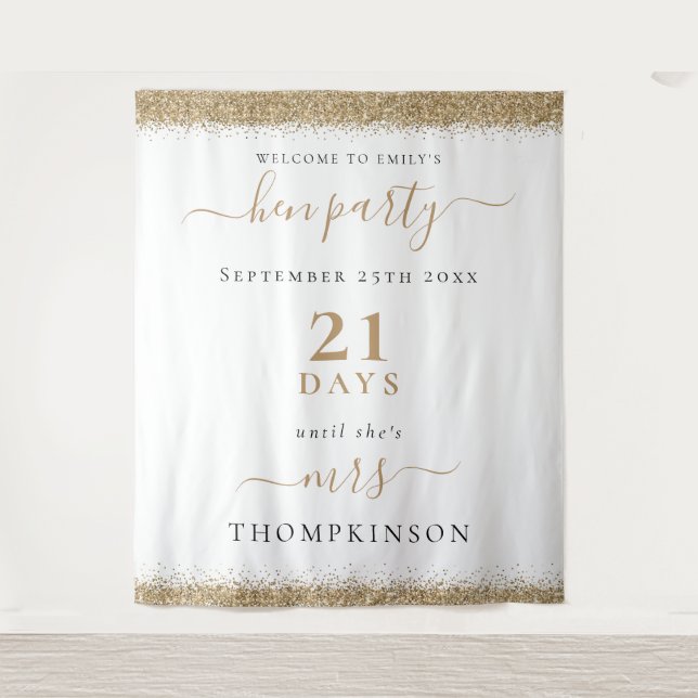 Tapete De Parede Dias de Brilho Dourado até a Festa de Despedida de (Frente)