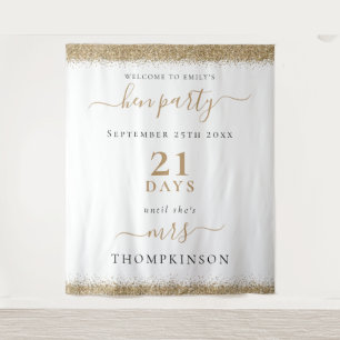 Tapete De Parede Dias de Brilho Dourado para a Festa de Despedida d