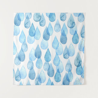 Tapete De Parede Dias de Chuva: Padrão de Aquarela Vintage