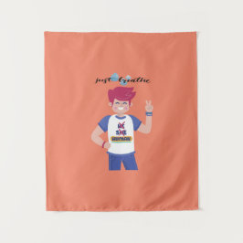 Tapete De Parede Diga o nome do Design gráfico masculino