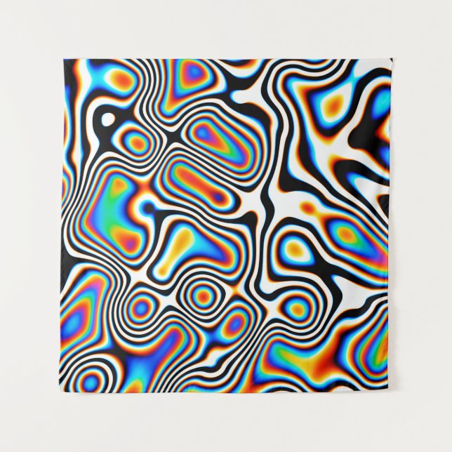 Tapete De Parede Digital effects. Vibrant abstract background. Colo (Frente)