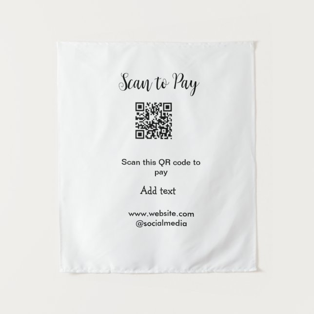 Tapete De Parede Digitalizar para pagar digitalização código QR adi (Frente)