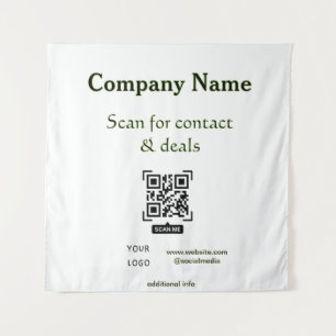 Tapete De Parede digitalize QR para contato e negócios nome do site
