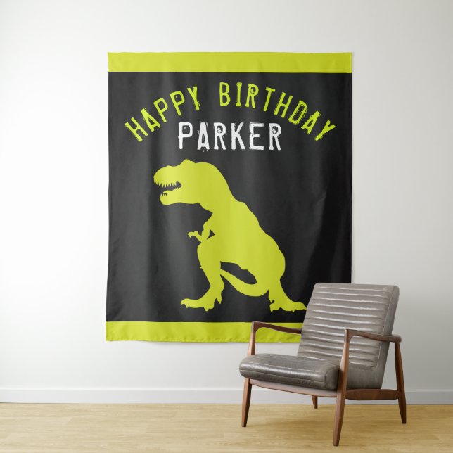 Tapete De Parede Dinosaur Aniversário Personalizado (In Situ)