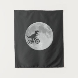 Tapete De Parede Dinossaur Bike e Moon Retro Dino