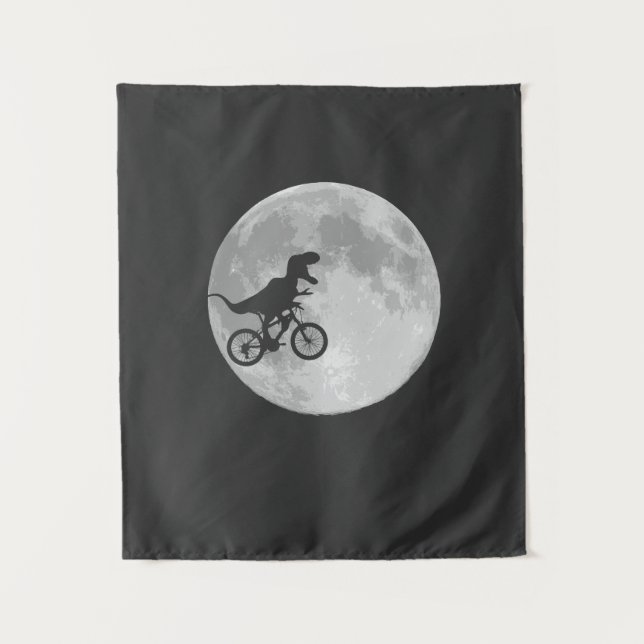 Tapete De Parede Dinossaur Bike e Moon Retro Dino (Frente)