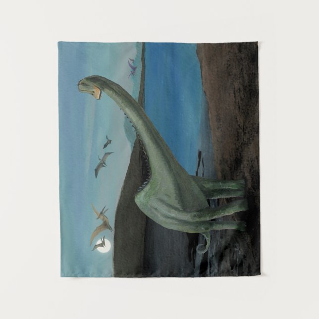 Tapete De Parede Dinossauros na lua cheia (Frente)