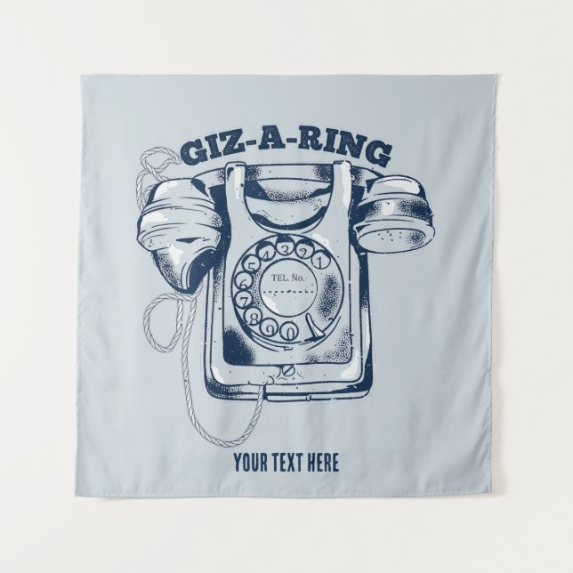 Tapete De Parede Discagem rotativa azul (Frente)