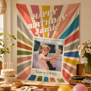Tapete De Parede Diversão Retro Personalizado Aniversário de 40 ano
