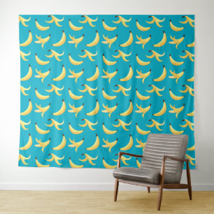 Tapete De Parede Dívidas Favoritas de Banana Retro Engraçadas Puns 