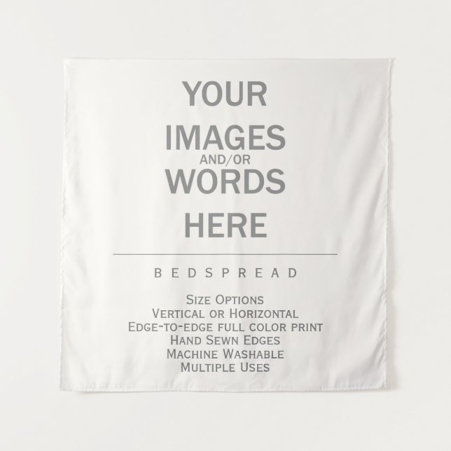 Tapete De Parede DIY - Bedspread 57" x 57" / (Frente)