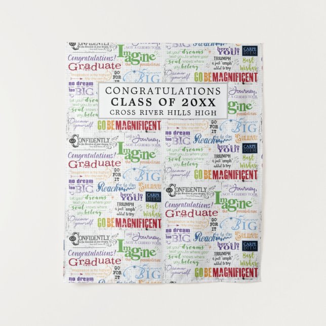 Tapete De Parede Dizendo Fundo Inspirador para Fotos de Formatura (Frente)