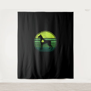Tapete De Parede Doberman Pinscher Silhouette Irish Clover Rua Patr
