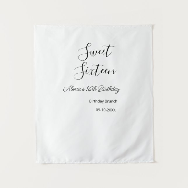 Tapete De Parede Doce, 16 anos, almoço de 16 anos, nome d (Frente)