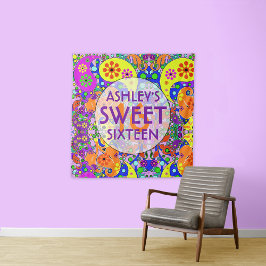 Tapete De Parede Doce Colorido 16 Aniversário