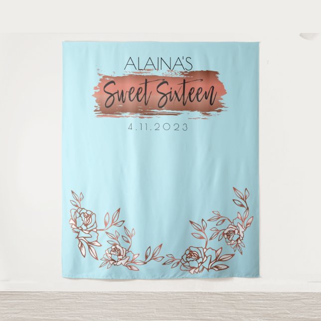 Tapete De Parede Doce Dezesseis 16 Cabine de Foto Festa Fundo Doura (Frente)