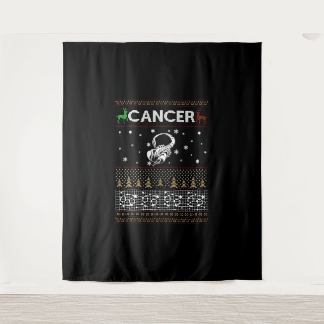 Tapete De Parede Doce Feio de Natal cancer (Frente)