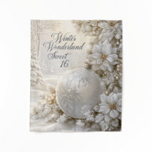 Doce Natal de Inverno com Brilho de Prata Ornament
