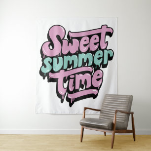 Tapete De Parede Doce Tempo de Verão Retrô