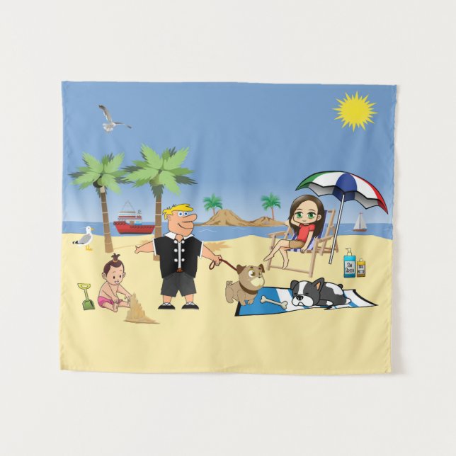 Tapete De Parede Doggo Beachy (Frente (Horizontal))
