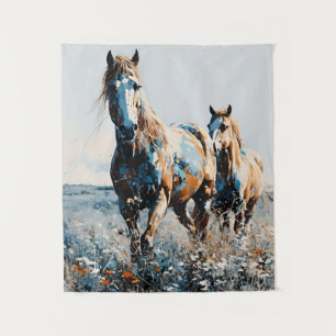 Tapete De Parede Dois Cavalos Pintos